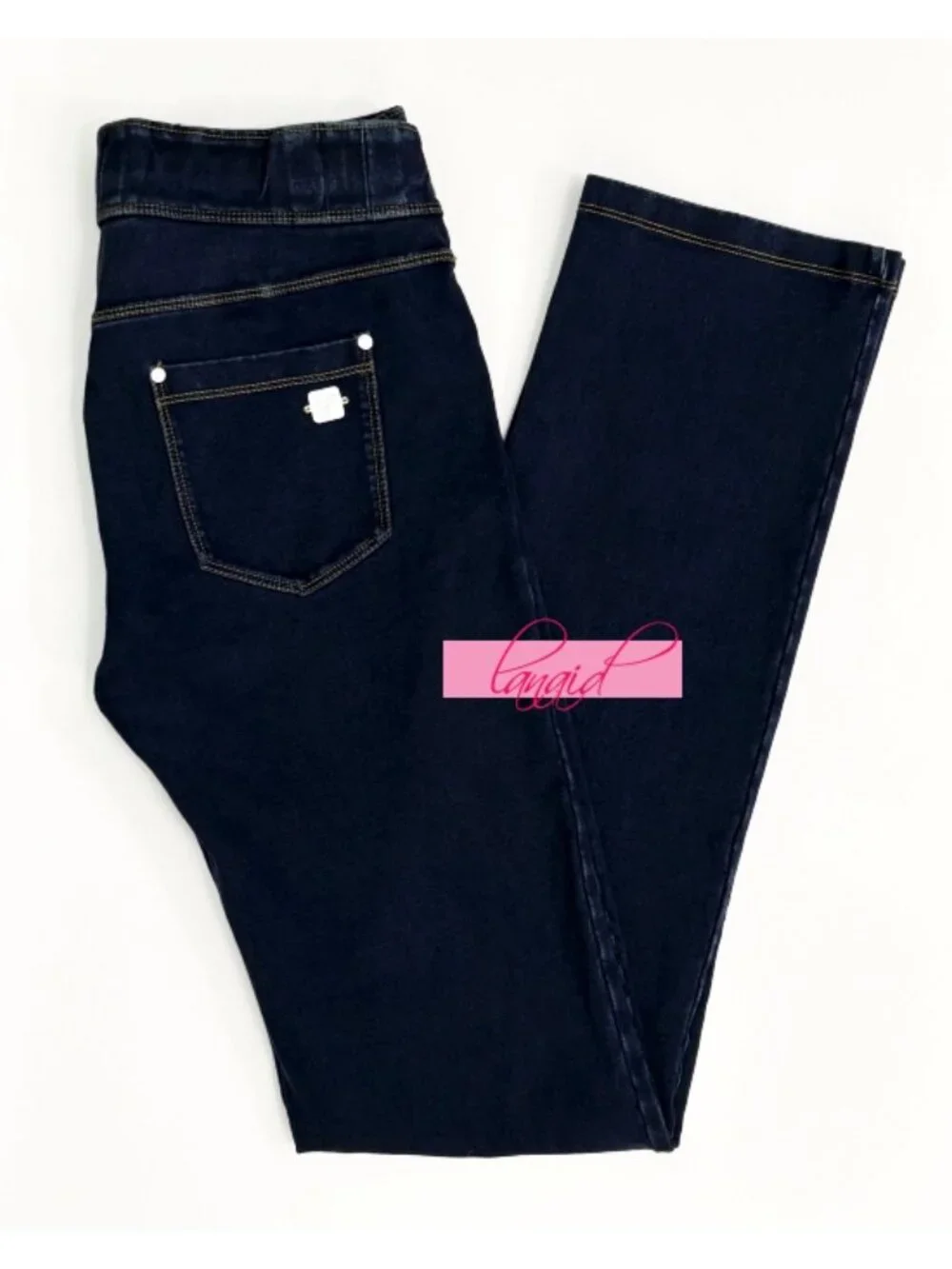 Freddy NOW High Rise Full Length Straight Leg Dark Rinse Hi-Waisted Stretchy S